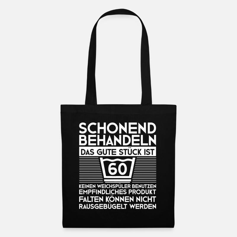 60 Mann 60ter 60. Geburtstag Schonend Behandeln - Stoffbeutel - Schwarz