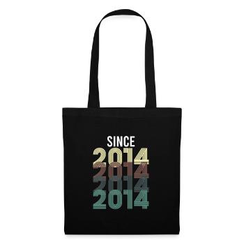 Vintage Since 2014 Birthday Year of Birth - Tote Bag - black - Front