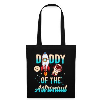 Papa de l’astronaute, Chemise de papa fusée, Espace - Sac en tissu - noir - Devant