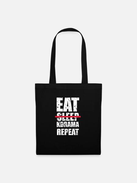 Eat Sleep Kdrama Repeat - Stoffbeutel - Schwarz