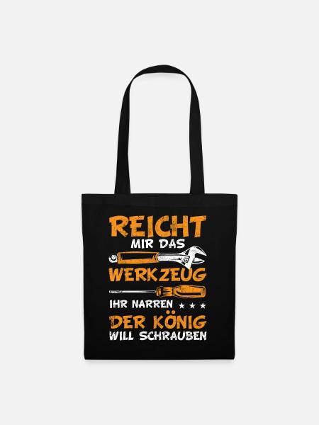 Spengler Klempner lustige Sprüche Geschenkidee - Stoffbeutel - Schwarz