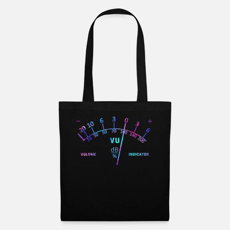 VU Meter Sound Engineer Shirt, Sound Engineer - Stoffbeutel - Schwarz