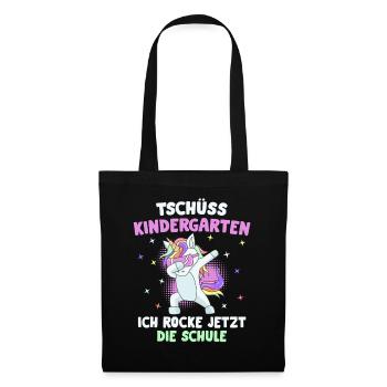 Rocke jetzt die Schule Einschulung 2021 Schulkind - Stoffbeutel - Schwarz - Vorne
