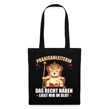 Praxisanleiteri- ich hab immer recht (lustig) - Stoffbeutel - Schwarz - Vorne