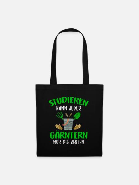Gartenarbeit Gärtner Geschenk - Stoffbeutel - Schwarz