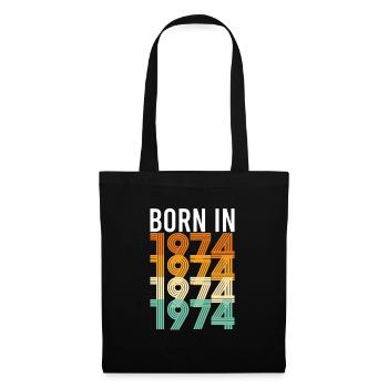 Vintage Born In 1974 Birthday Year of Birth - Tote Bag - black - Front