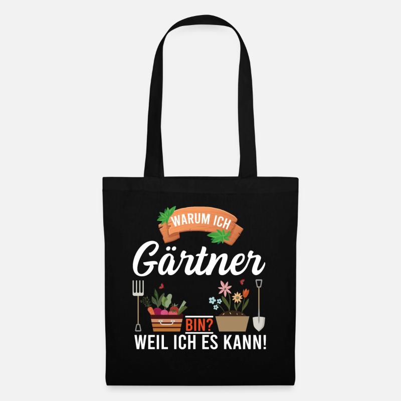 Lustiges Gärtner und Hobbygärtner Design - Stoffbeutel - Schwarz