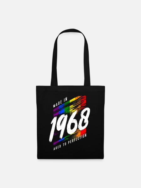 1968 Geburtstag LGBT Gay Pride - Stoffbeutel - Schwarz