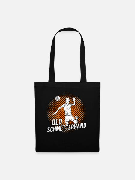 Volleyball Volleyballspieler Old Schmetterhand - Stoffbeutel - Schwarz
