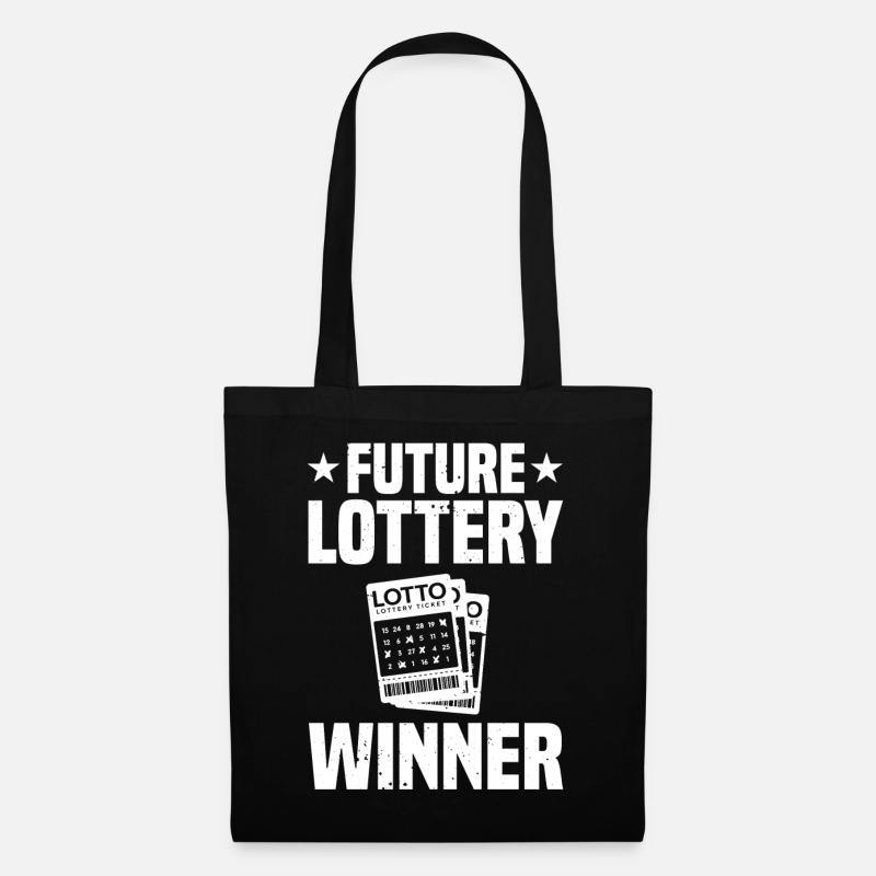 Lotto Gewinner Geschenk Lottozahlen Spieler - Stoffbeutel - Schwarz