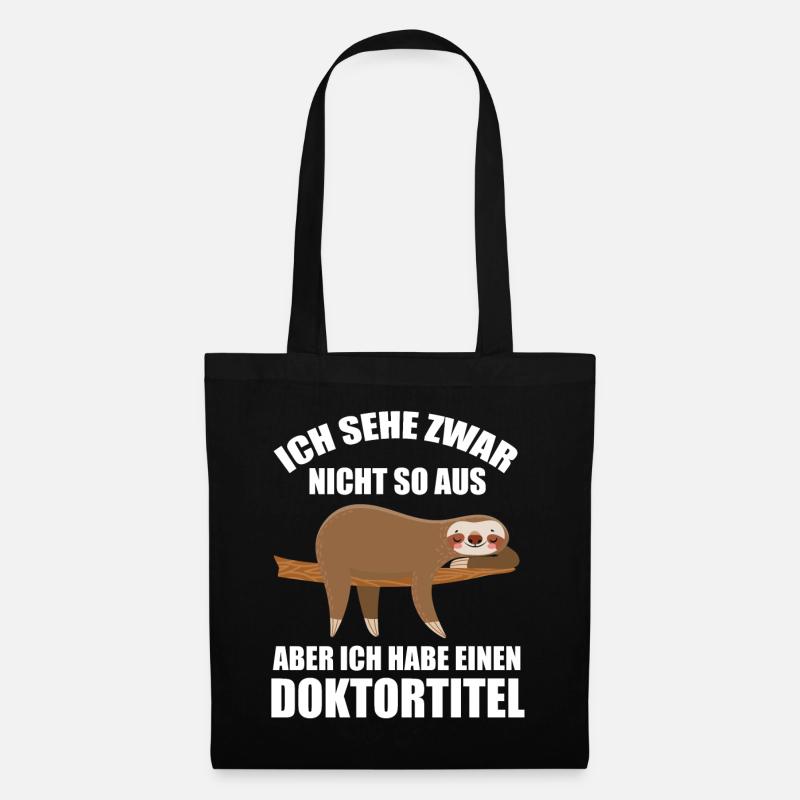 FaultierDoktorinDoktorandPromotion Doktortitel - Stoffbeutel - Schwarz