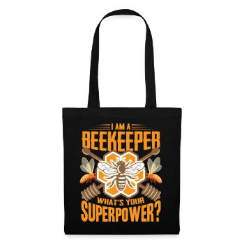 Beekeeper Whats your superpower Beekeeper Bee Saying - Tote Bag - black - Front