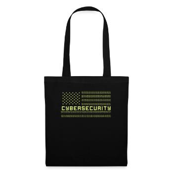 CYBERSECURITY Cybersecurity US Flag - Tote Bag - black - Front