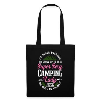 Super Sexy Camping Lady Motorhome - Stoffbeutel - Schwarz - Vorne