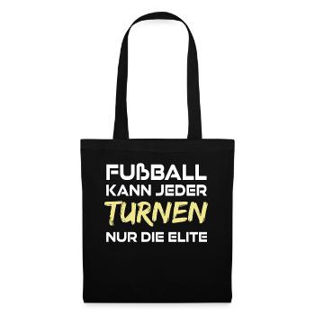 Turnen - nur die Elite - Stoffbeutel - Schwarz - Vorne