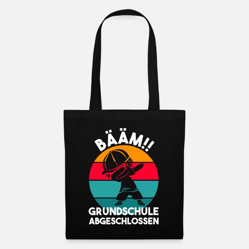 Bääm Grundschule Abgeschlossen Grundschulabschluss - Stoffbeutel - Schwarz