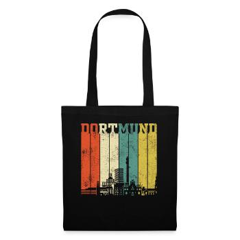 Dortmund Vintage Retro Style - Stoffbeutel - Schwarz - Vorne