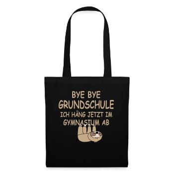 Kindergarten Grundschule Schulanfang Gymnasium - Stoffbeutel - Schwarz - Vorne