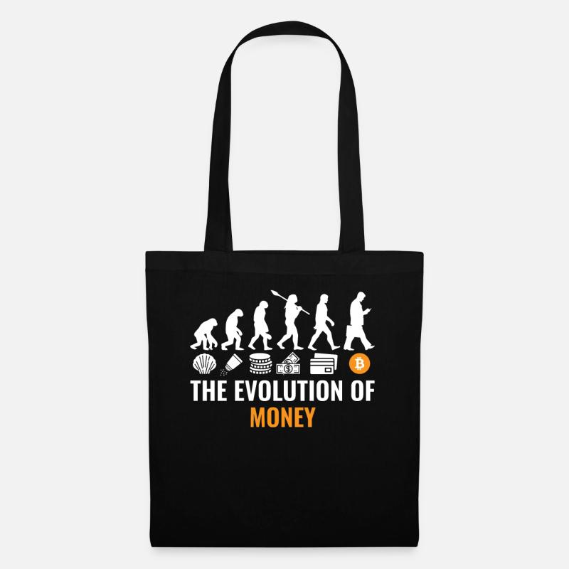 Bitcoin Evolution Crypto Millionaire Cryptocurrenc - Stoffbeutel - Schwarz
