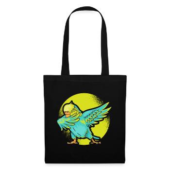 Perruche dabbing oiseau Nymphenssittich - Sac en tissu - noir - Devant