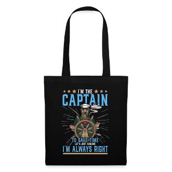 Captain Ship Boat Sailing Harbor Tour Profession - Tote Bag - black - Front