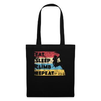 Rock Climbing Climber Vintage Girl - Sac en tissu - noir - Devant