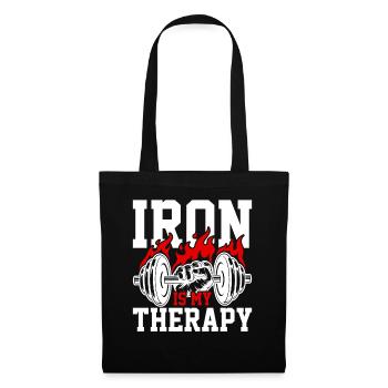 Fitness Bodybuilding Training Workout Gym Geschenk - Stoffbeutel - Schwarz - Vorne