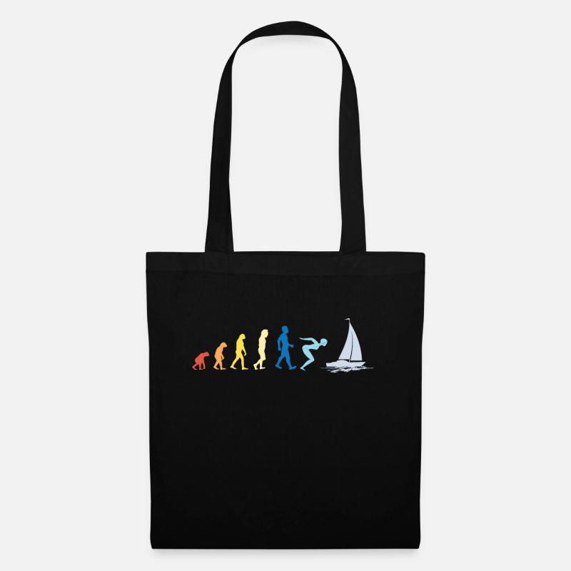 Sailing Sailboat Evolution - Stoffbeutel - Schwarz