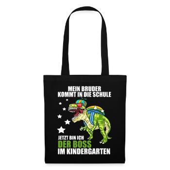 Mein Bruder Kommt In Die Schule Kindergarten Boss - Stoffbeutel - Schwarz - Vorne