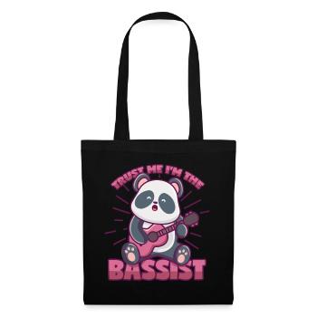 Panda Bass rengaine pour les bassistes et les bassistes - Sac en tissu - noir - Devant