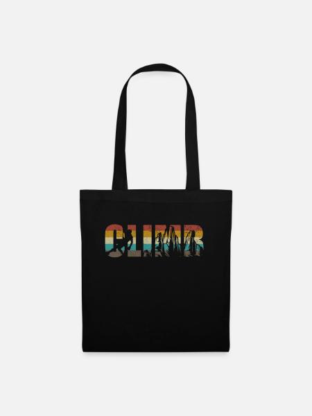 Climb Retro Vintage - Stoffbeutel - Schwarz