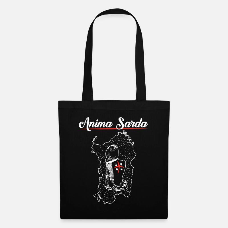 Anima Sarda, Sardegna Quatro mori - Borsa di stoffa - nero