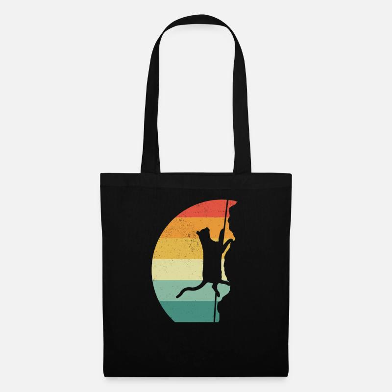 Rock Climbing Climber Retro - Stoffbeutel - Schwarz