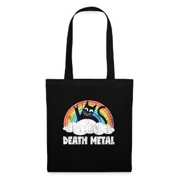 Cat Rainbow Death Metal Sweet - Tote Bag - black - Front