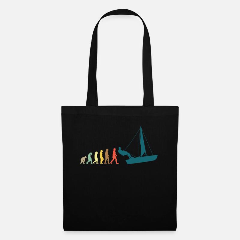 Sailing Sailboat Evolution - Stoffbeutel - Schwarz