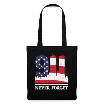9-11 20 Never Forget Year Anniversary - Stoffbeutel - Schwarz - Vorne
