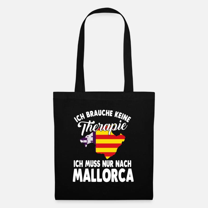 Mallorquiner Therapie Mallorca - Stoffbeutel - Schwarz