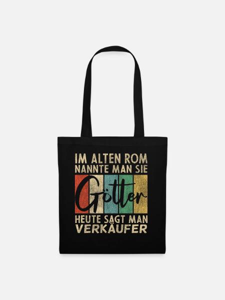 Lustige Verkäufer Sprüche - Stoffbeutel - Schwarz