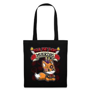 Dia De Los Muertos Animals Fox - Tote Bag - black - Front