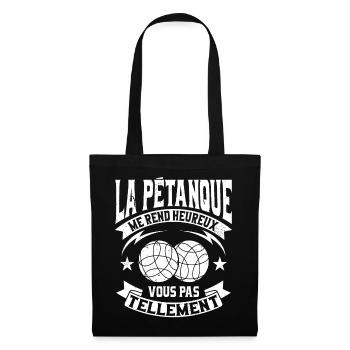 Petanque Humour Boccia Homme Pétanque - Sac en tissu - noir - Devant