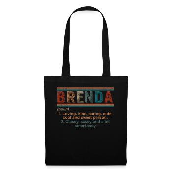 Brenda Noun Shirt, Brenda Definition Tee, Funny - Tote Bag - black - Front