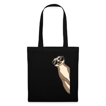 Suricate Drôle Cadeau Dames Hommes Enfants - Sac en tissu - noir - Devant