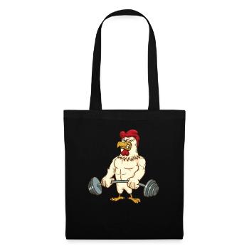 Kreuzheben Fitnessstudio Geschenk Gym Bodybuilding - Stoffbeutel - Schwarz - Vorne
