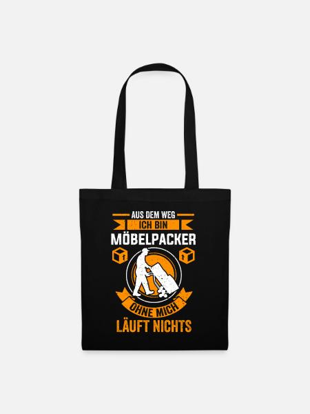 Möbelpacker Umzugsunternehmen - Stoffbeutel - Schwarz