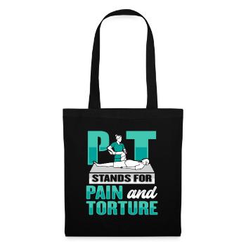 Physiotherapy shirt for physiotherapist - Tote Bag - black - Front