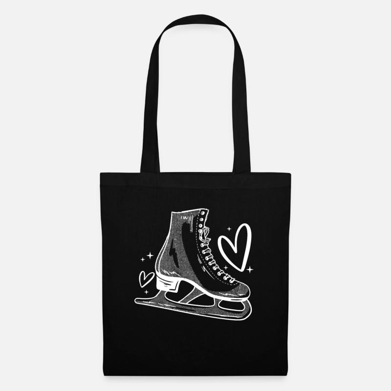 Love Eiskunstlauf Figure Skating Shirt Geschenk - Stoffbeutel - Schwarz