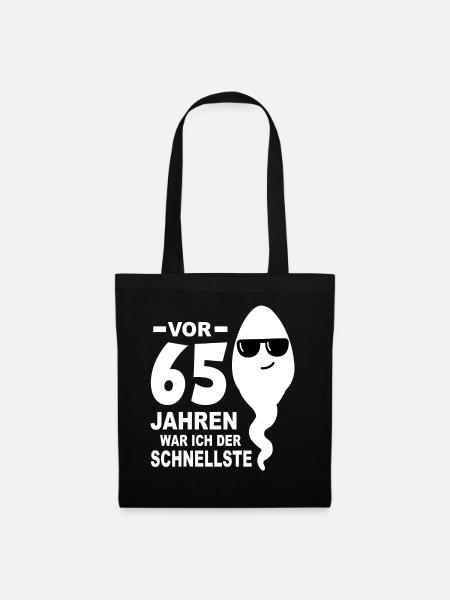 65. Geburtstag 65. Jahrestag 65 Jahre 65. Jubiläum - Stoffbeutel - Schwarz