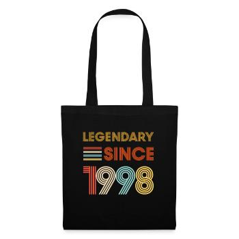 Vintage Legendary since 1998 birthday - Tote Bag - black - Front