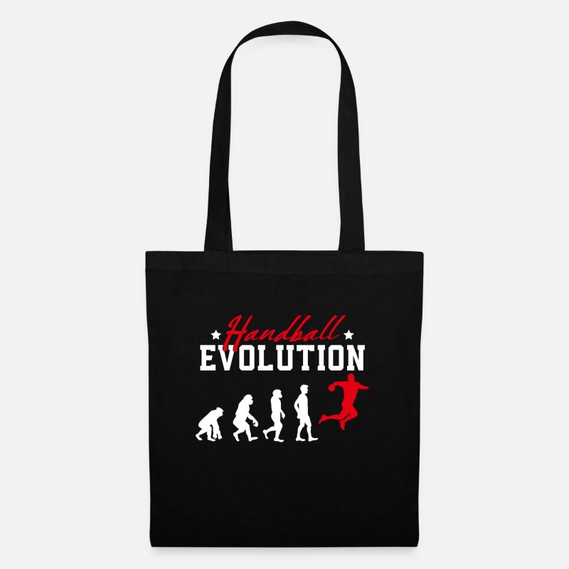Handball Evolution Handballer Handballspieler - Stoffbeutel - Schwarz