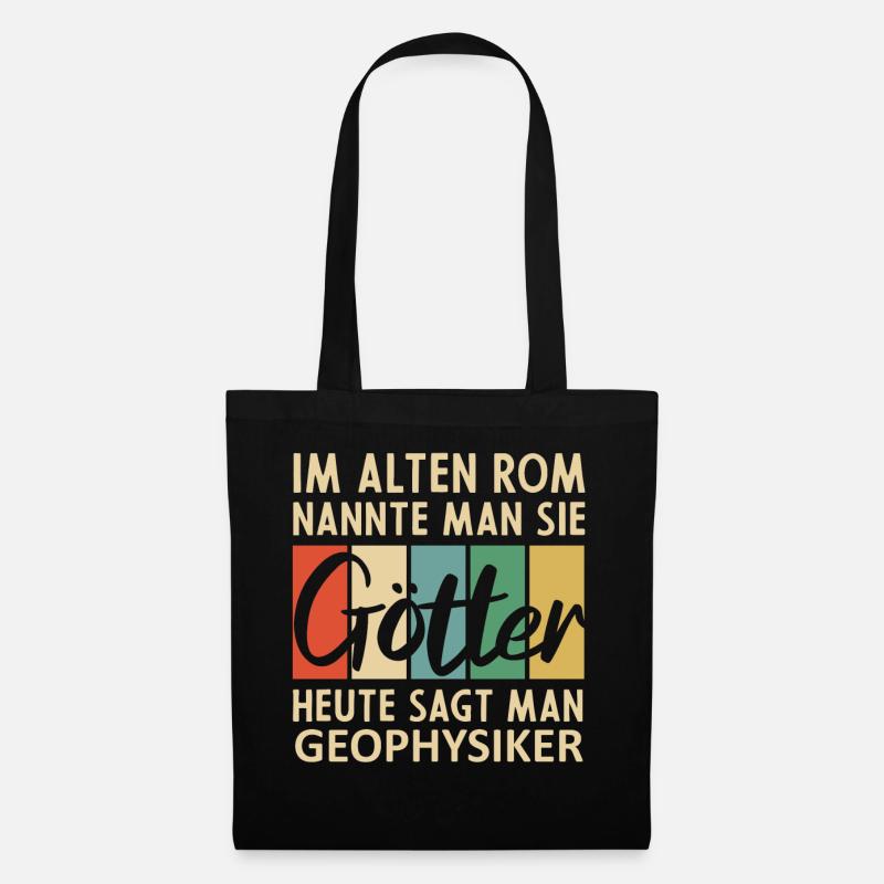 Lustige Geophysiker Sprüche - Stoffbeutel - Schwarz